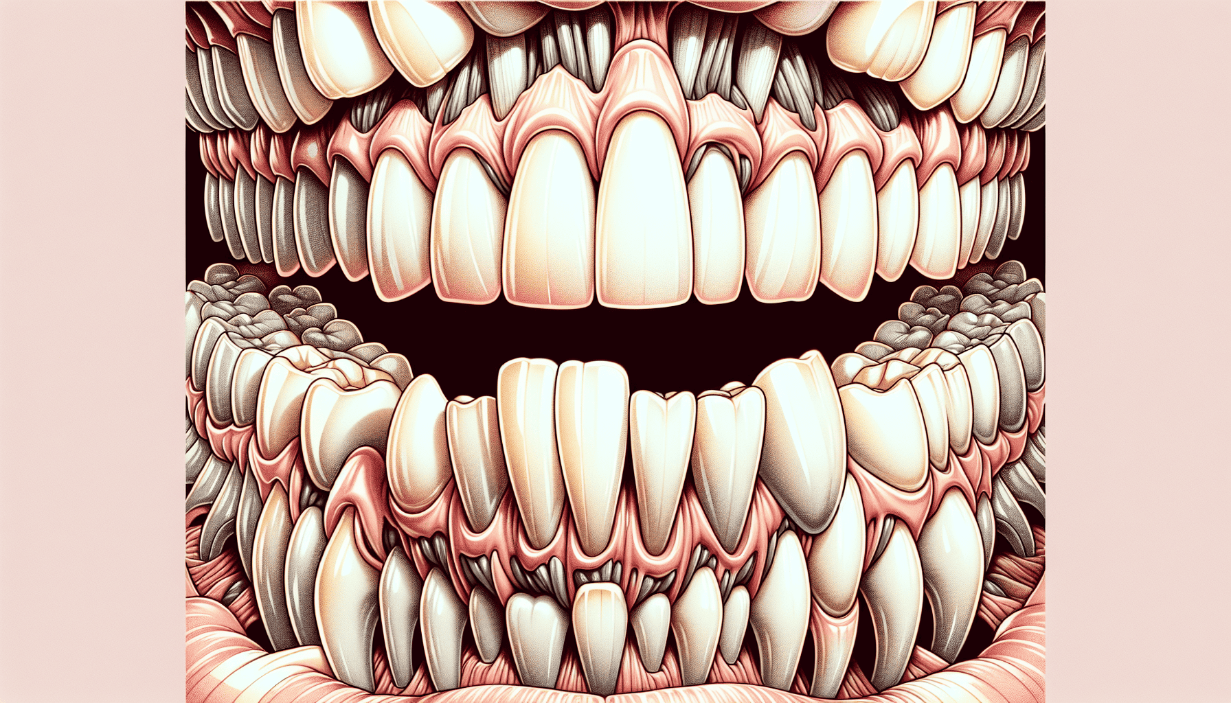 Illustration of misaligned teeth