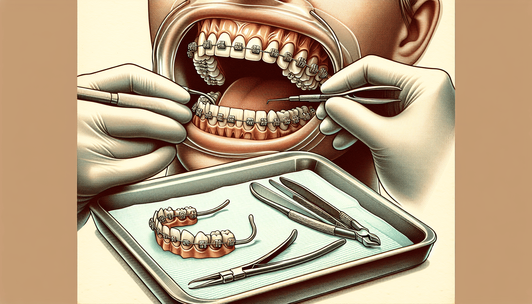 Illustration of non-extraction orthodontics treatment