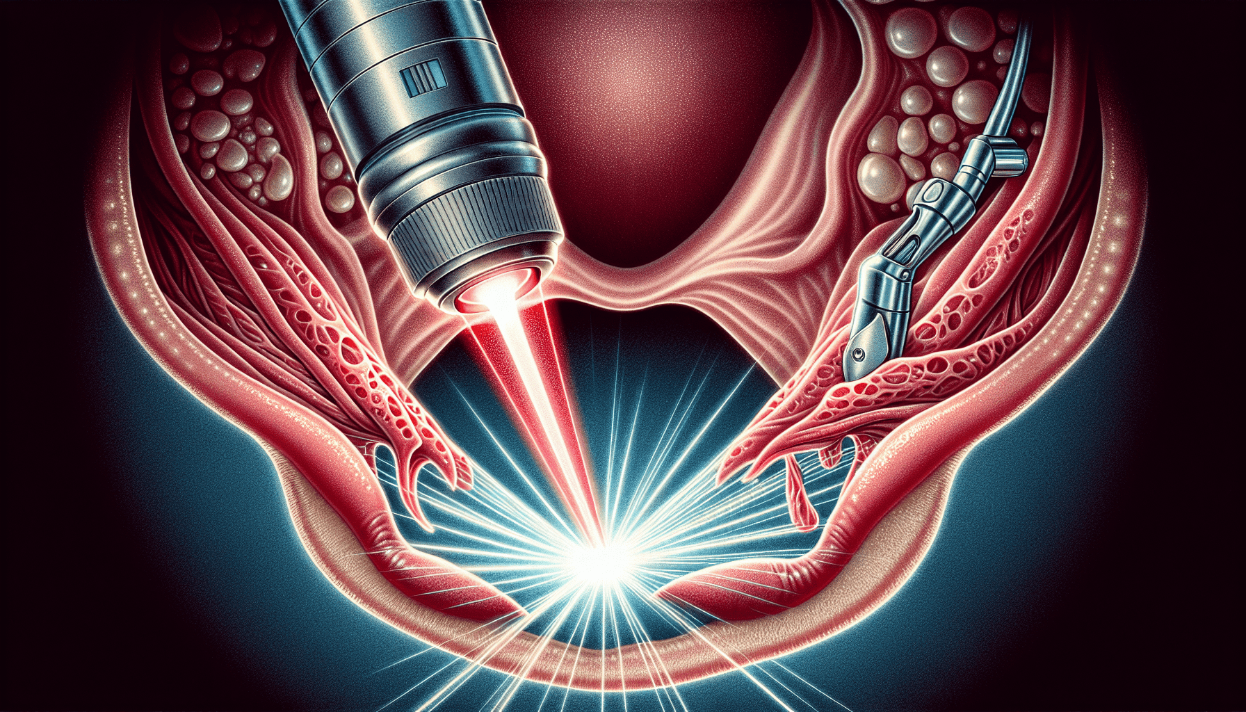 Illustration of LightScalpel CO2 laser for tongue tie release